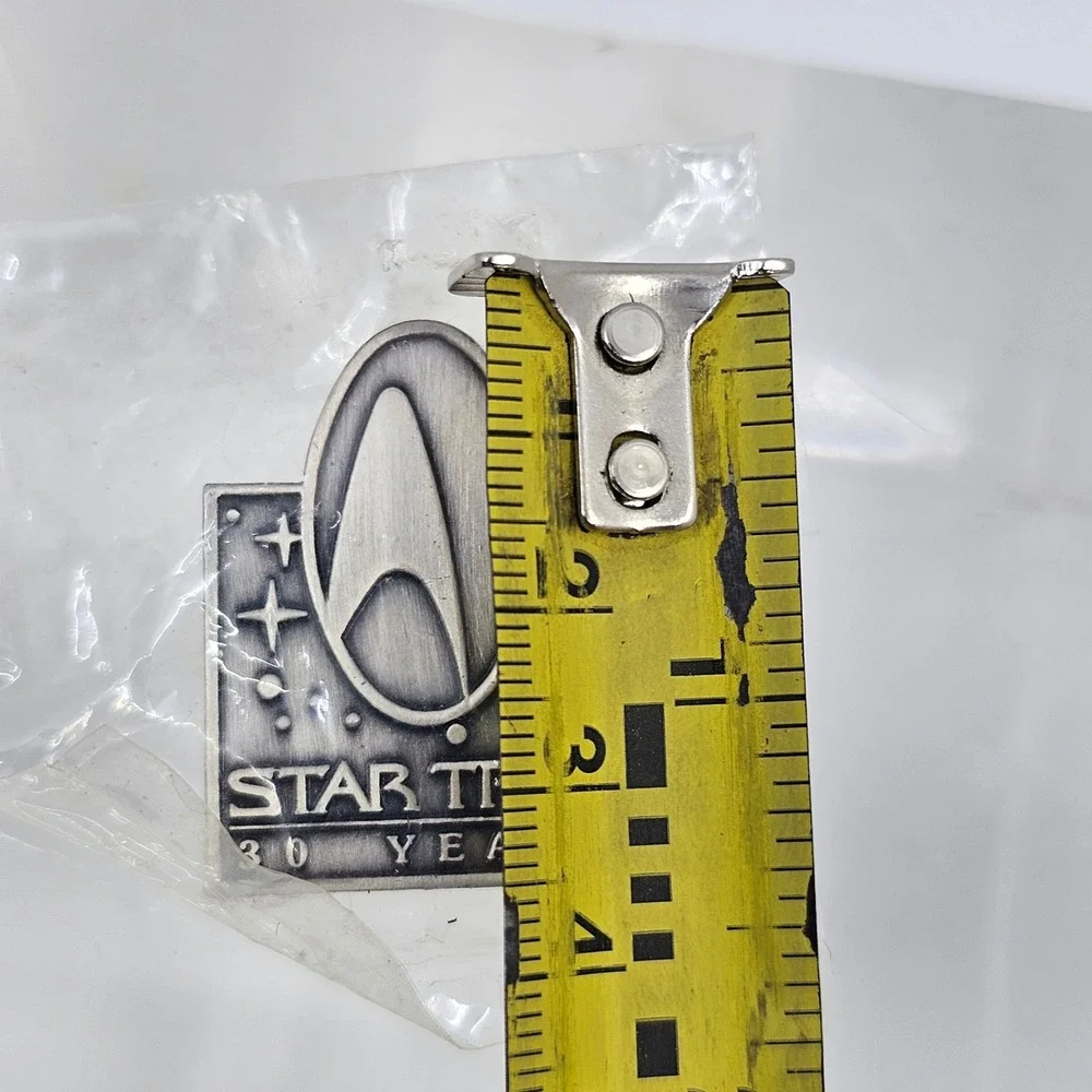 Star Trek 30 Years Hallmark Anniversary Lapel Pin Silver Pewter Tone